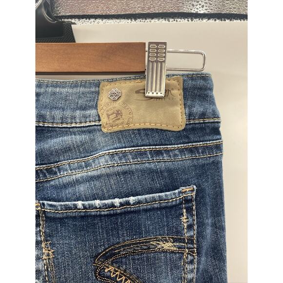 Silver Womens Jeans Size SZ 28 X 33 Suki Super Stretch Mid Slim Boot Denim - Picture 10 of 16